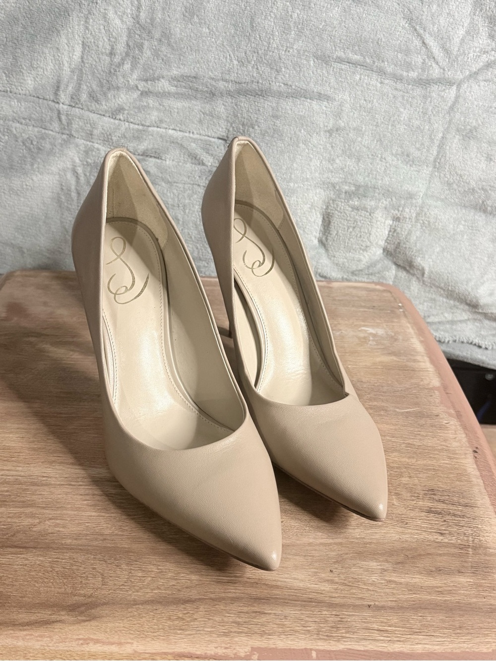 Sam Edelman Classic Pointed Toe Nude Pumps - Women